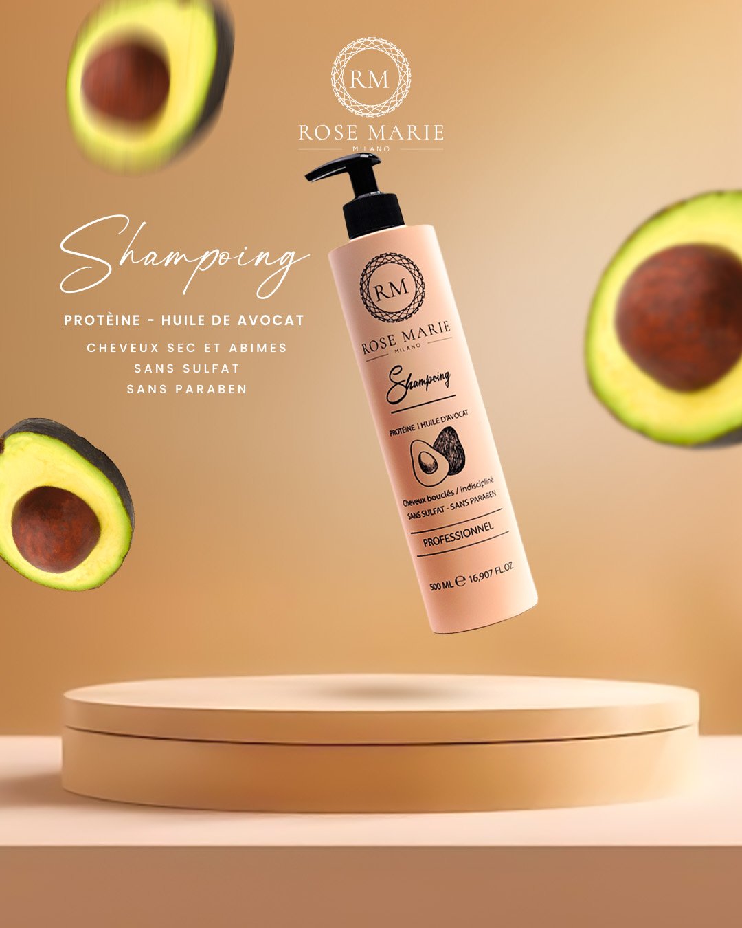 Shampoing protéine et l’huile d’Avocat